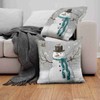 JIMOWANG Christmas Snowman with White Snow Throw Pillow Case Modern