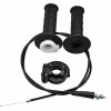 Geartronics 7/8in Motorcycle Twist Throttle Accelerator Handle Grips Cable Set