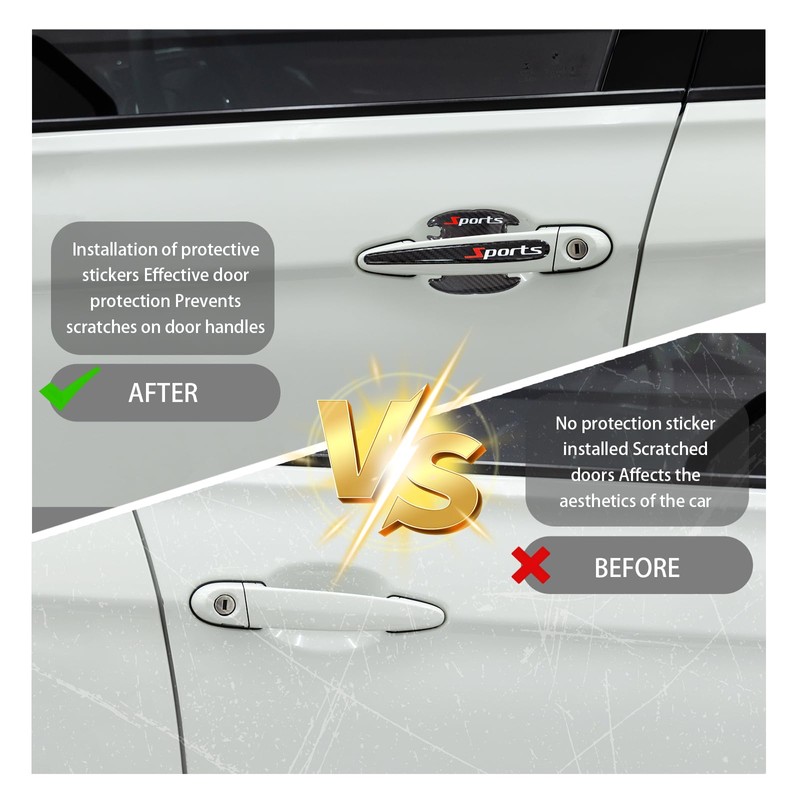 Car Door Handle Scratch Protector, Handle Cup Protector, Pack of
