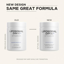 Codeage Suplemento Liposomal Dim Suministro De 4 Meses De Vitaminas Dim Y Sgs, Granada, Brcoli, Ismeros De Vitamina E, Tocoferoles Alfa, Beta, Gamma  
