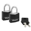 Master Lock Black Outdoor Key Lock, Standard Weather Resistant Padlock