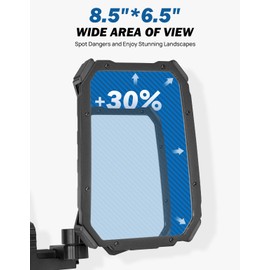 JOYTUTUS Wrangler Mirrors Doors Off or Doors On with Integrated Spot Light Mount Compatible with Wrangler TJ JK & Unlimited 1997-2018, Side Mirrors Wider View No Vibrate & Wobble