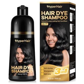 Hair Dye Shampoo, Shampoo for Color Treated Hair, Hair Dye Shampoo 3 In 1, Black Hair Dye, Shampoo for Gray Hair for Women & Men, Long Lasting & Cover