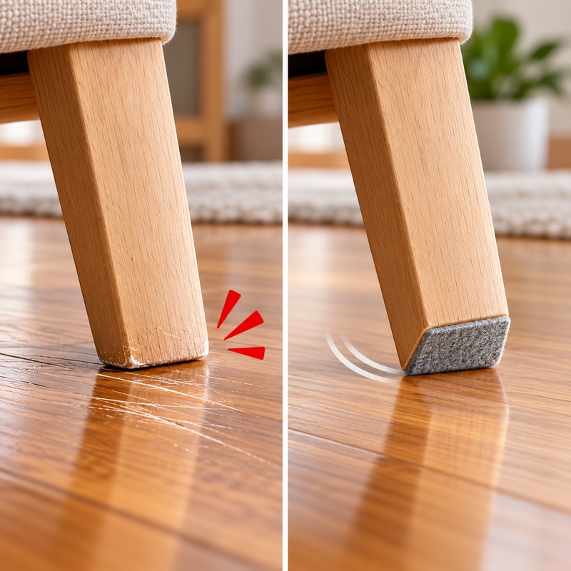 2-Pack Self-Adhesive Felt Furniture Strips for Floor Protection – 1.18