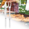 9Pcs/Set Stainless Steel BBQ Tools Set Barbecue Utensils Accessories Kit