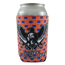 FancyPants FunTime Can Insulated Can Cooler (Size - 12 oz.) (1, America Coolie)