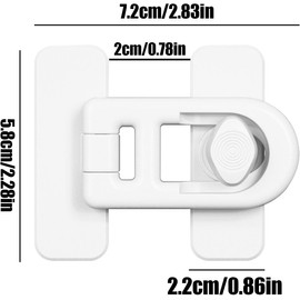 WADY Cerradura Para Refrigerador - Cerraduras De Pestillo Para Puerta De Refrigerador Sin Llave | Cerradura Para Niños Para Refrigerador De Puertas Dobles | Cerraduras De Puerta De Cajones De (Blancol)