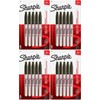 Sharpie Permanent Marker, Fine Point, Black, 4 Pack of 5