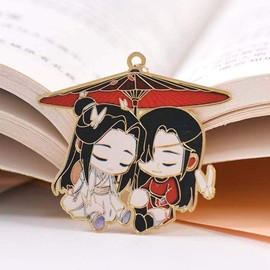 Mo Dao Zu Shi Anime Bookmark, Grandmaster of Demonic Cultivation Wei Wuxian Metal Hollowing Bookmark Pendant Vintage Tassel Pagination Mark Bookmarks