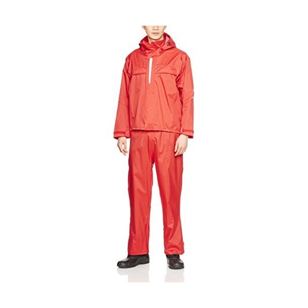Document All Mind 360° Men's Rain Suit Top and Bottom Set, aurora red