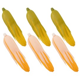 VIOCIWUO Artificial Corn 6Pcs, Fake Fruit Silmulate Vegetable Corn Prop Lifelike Home Decoration Photography Props(Green & White)