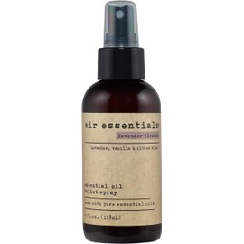 Air Essentials Essential Oil Toilet Spray - Odor Eliminator & Air Freshener - Made with Pure Essential Oils - Lavender Blossom - 4 Ounce