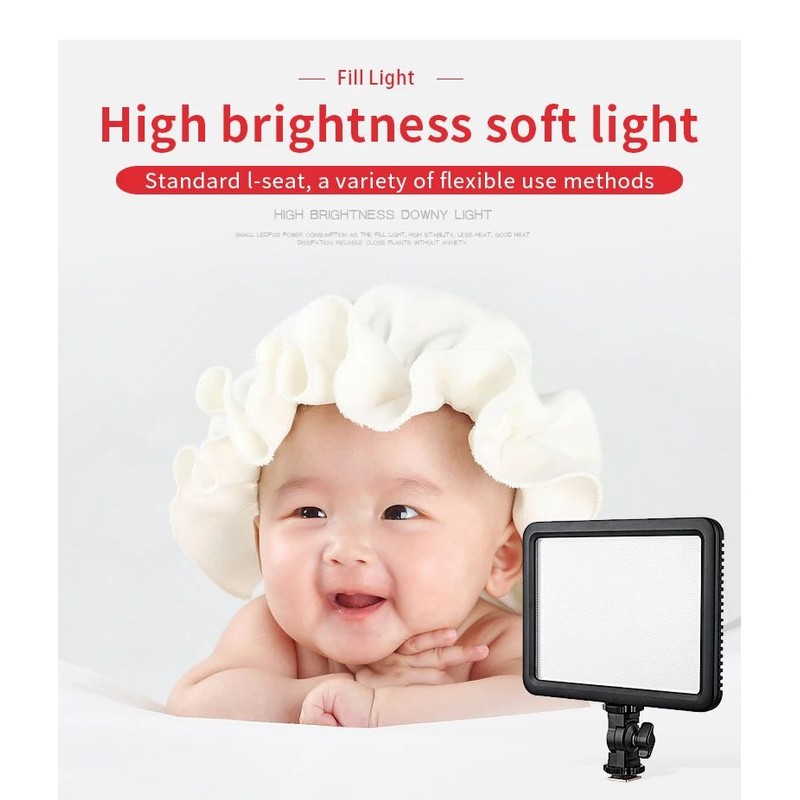 LEDP120C Ultra-thin 12W Dimmable LED Video Light Panel Fill-in On-camera