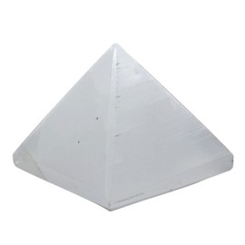Selenite Pyramid Crystal Healing Stones - 2" Great Pyramid Figurine of Natural Stone Pyramid for Meditation, Reiki, Chakra Balancing and Crystal Pyramids Grid