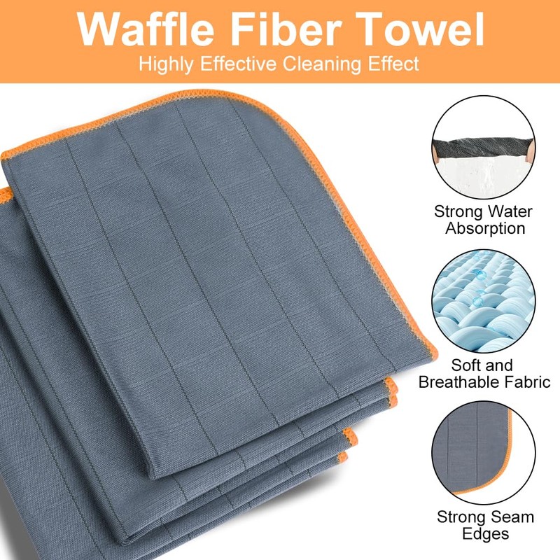Adiwo Carbon Cloths Window Cleaning Cloths, Thickened Magic Cleaning Cloth,