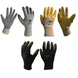 GermanV Garden Gloves Set Vole 3 Pairs of Work Gloves for Gardening (9 (L))