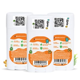 DIADIE KIDS, Desodorante natural, para Niños, Niñas, No tapa los poros, Elimina mal olor, Desodorante en Barra, 60g, 3 Pack