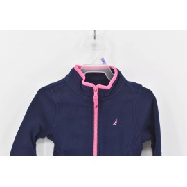 Nautica Toddler Girl's Nautica Polar Fleece Front Zippered Jacket, Navy Blue, 2T