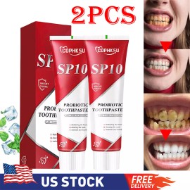 Unbranded 1-3PCS Sp 10 Pasta Dental Sp-8 Ultra Whitening Sp10 Probiotic Toothpaste - 2PCS