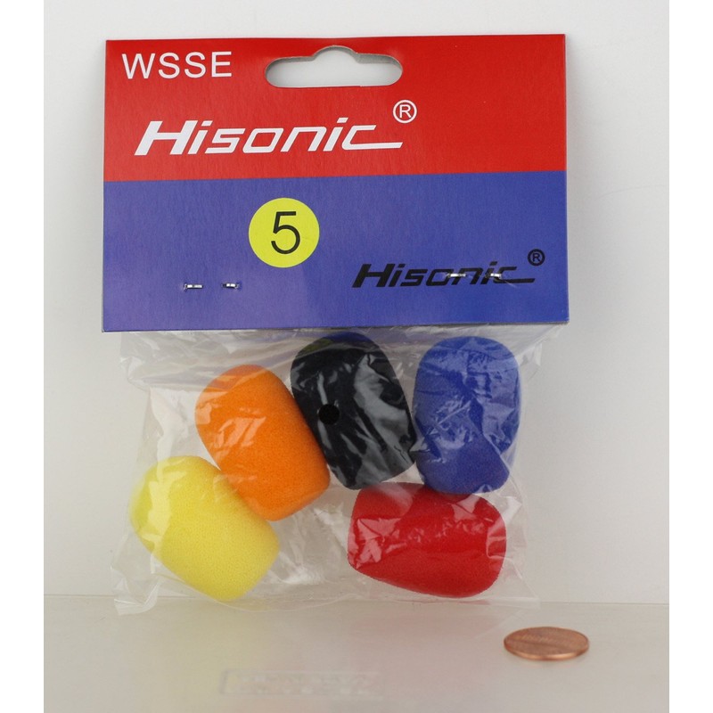 Hisonic LPWS5P Headset/Lavalier Microphone Windscreen, 5-Pack