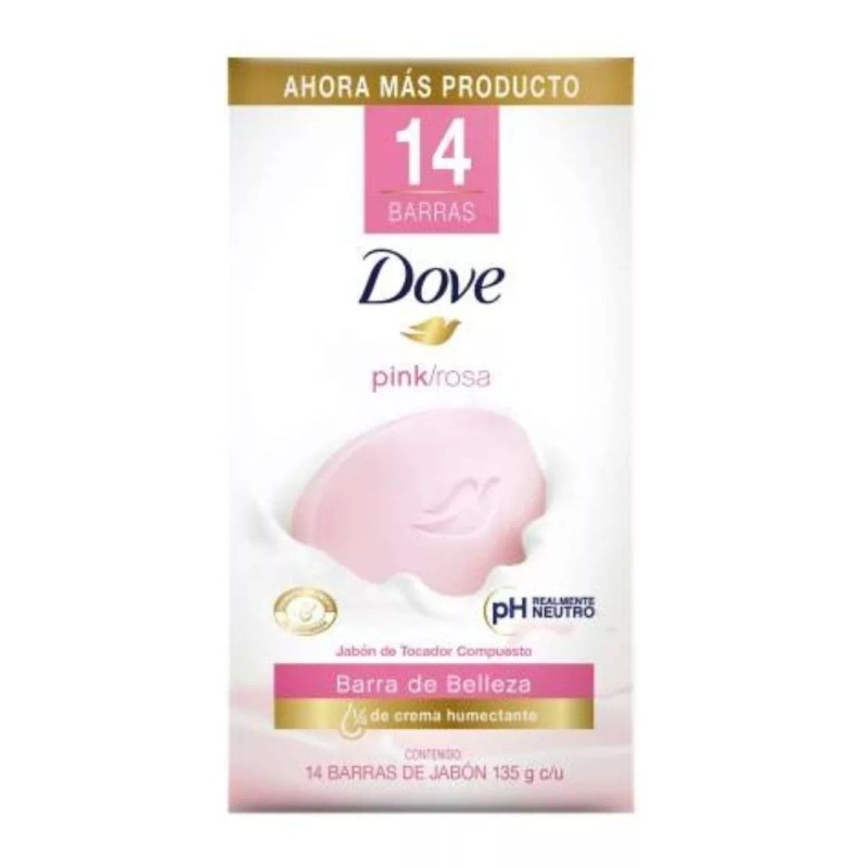 Dove Jabón Dove Pink 14 Pzas De 135 G C/u