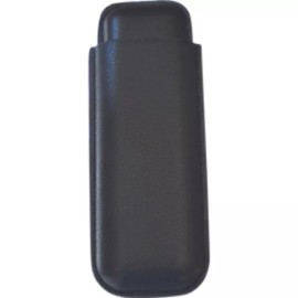 Quality Importers Two-Cigar Leather Case, Black