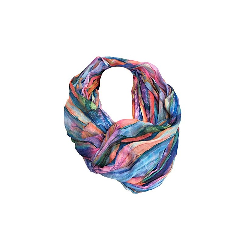 JameStyle26 Colour gradient silk summer loop gradient rainbow silk plain