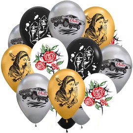 40pcs Cholo Balloons Chicano Balloons for Early 2000s Birthday Party Decorations Cholo Birthday Party Decorations Old School Black Cholos Mexican Party Decoration Supplies