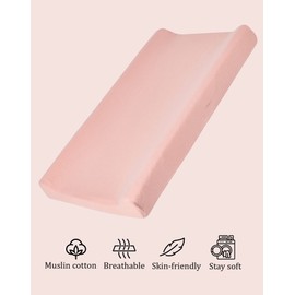 Funda para cambiador de muselina para bebés y niñas, ultra suave y transpirable, funda para cambiador de pañales neutros