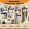 Broom Holder Wall Mount, Broom and Mop Organizer Wall Hanging