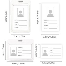 Leadigol 2 Pcs ID Badge Holders, Retractable Badge Holders with 23 inches Elastic Pull Cord,Identity ID Badge Holder Case,Badge Reels Retractable ID Badge Holders with Clip