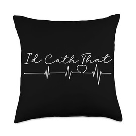 I'd Cath That Cardiac Nurse Cardiac Nursing Cardiology Nurse Throw Pillow