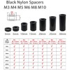 Nylon Plastic Spacers, Black Nylon BS Round Spacer Washer Assortment
