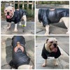 Lovelonglong Cool Dog Leather Jacket, Warm Coats Dogs Windproof Cold