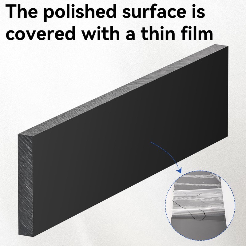 HDPE Plastic Block 1/2in Black Plastic Block 12x3In Perfect for