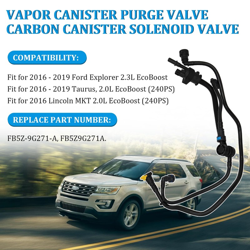 Vapor Canister Solenoid Purge Valve Compatible with 2016-2019 Ford Explorer