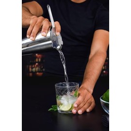 Homestia Hawthorne Strainer, Stainless Steel Prong Bar Strainer, Cocktail Strainer for Home Bar and Professional Bartenders, Bar Strainer Cocktail for Boston Shakers Mixing Glasses (Gold)