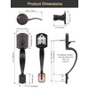 Tinewa Camelot Trim Lower Half Handleset, Oil Rubbed Bronze Finish,