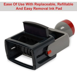 Printtoo Heavy Duty Dater Stamp Self Inking with Text Approved by Office Stationery Date Rubber Stamp-Blue