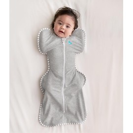 Love to Dream Swaddle UP, Baby Sleep Sack, Self-Soothing Swaddles for Newborns, Improves Sleep, Snug Fit Helps Calm Startle Reflex, New Born Essentials for Baby, Small 8-13lbs, Gray