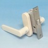 Kuriki Manufacturing WH-W30 Resin Lever Handle Set for Bathrooms, LU-BP4-1S-WH-W30