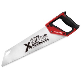 HAUTMEC 16 in. Universal X-Sharp Hand Saw - 11 TPI Fine Cuts Wood Saw - Professional Universal Saws for Wood, Laminate And Plastic - Ripcut And Crosscut Saw, HT0152-SA