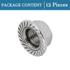 QUARKZMAN M10 x 1.25 mm Hexagonal Flange Nuts x 12
