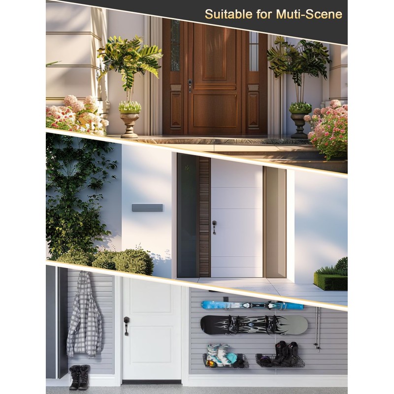 Tinewa Single Cylinder Exterior Handleset, Keyless Front Door Handle with