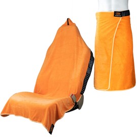 Orange Mud Transition & Seat Wrap V2.0 – Car Seat Cover, Changing Kilt & Multipurpose Towel – Sweat-Proof, Quick-Dry, Secure Wrap for Athletes, Runners, Cyclists – Orange