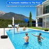 Alpcouts Pool Volleyball Net Set with Lights, Solar Powered Portable