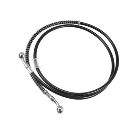 ACROPIX 55.12" Length 10mm ID Motorcycle Hydraulic Brake Line Oil Hose Pipe Stainless Steel Braided Cable for ATV Motocross Sport Bikes Street Bikes Black Car Parts