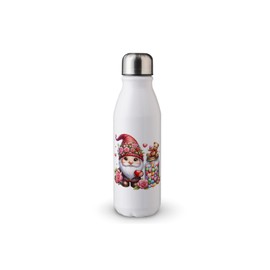 MAXIKIWI Einwandige Wasserflasche mit Schraubverschluss, nicht isoliert, leichtes Aluminium, BPA-frei, auslaufsicher, Süßigkeiten-Glas, Zwerge, Valentinstag, 500 ml