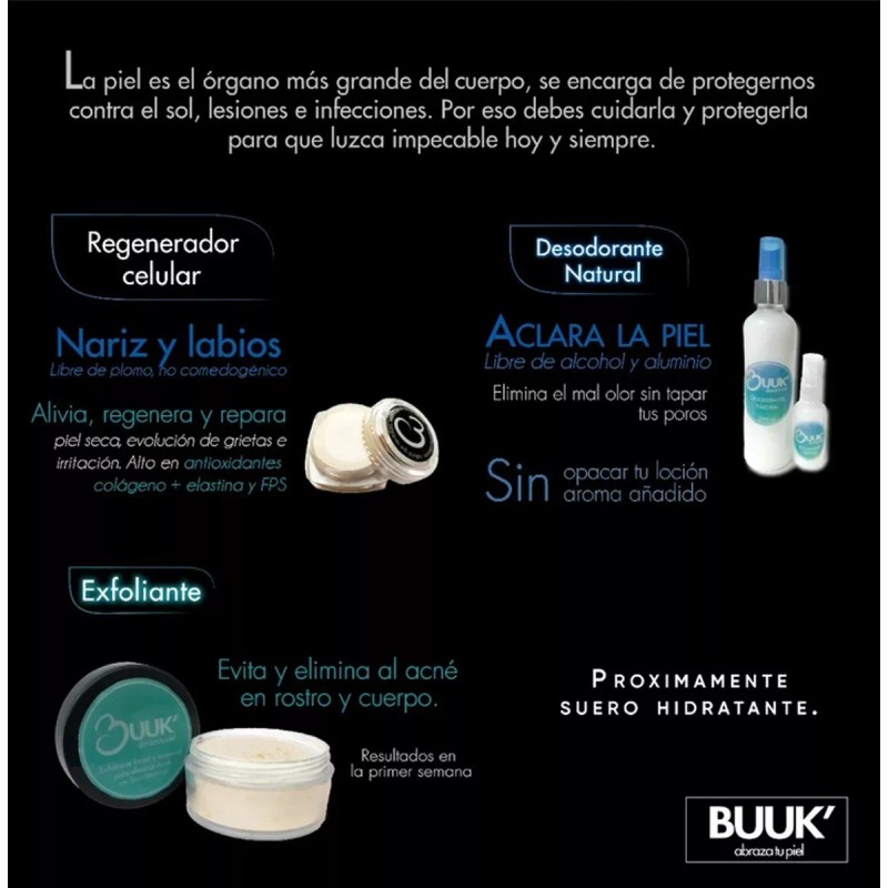 Buuk' Abraza Tu Piel Polvo Invisible Matificante De Arroz Hombre