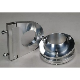 CNCDPT Universal 2" Swivel Base Floor Mount & 2 1/2" Polishi Steering Column Drop Combo